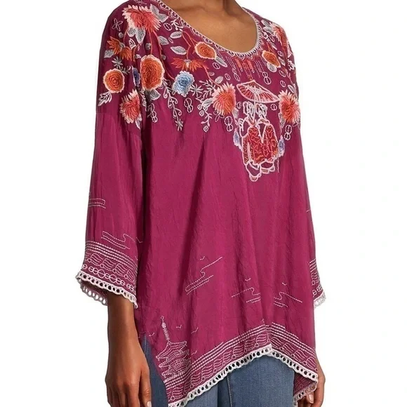 Johnny Was Hamayu Embroidered Blouse NWT - Picture 6 of 12